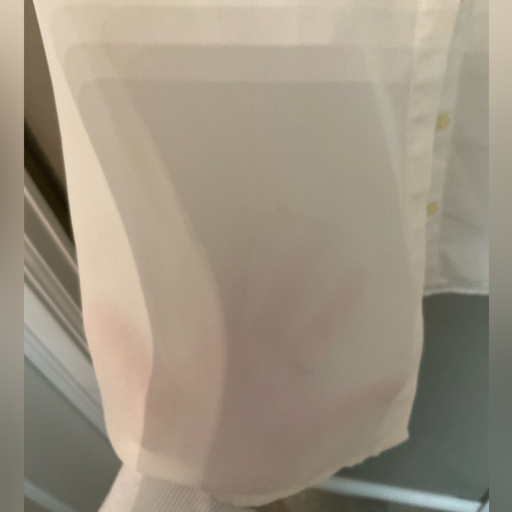 Banana Republic Sheer Cream Sleeveless Blouse Size 6 - Picture 7 of 7